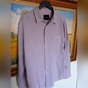 Rails Lavender Casual Button Down Shirt Linen